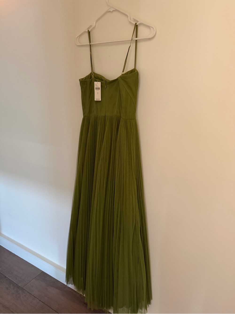 HUTCH AMARA CORSET PLEATED TULLE FIT & FLARE MIDI DRESS - Anthropologie - Picture 2 of 9